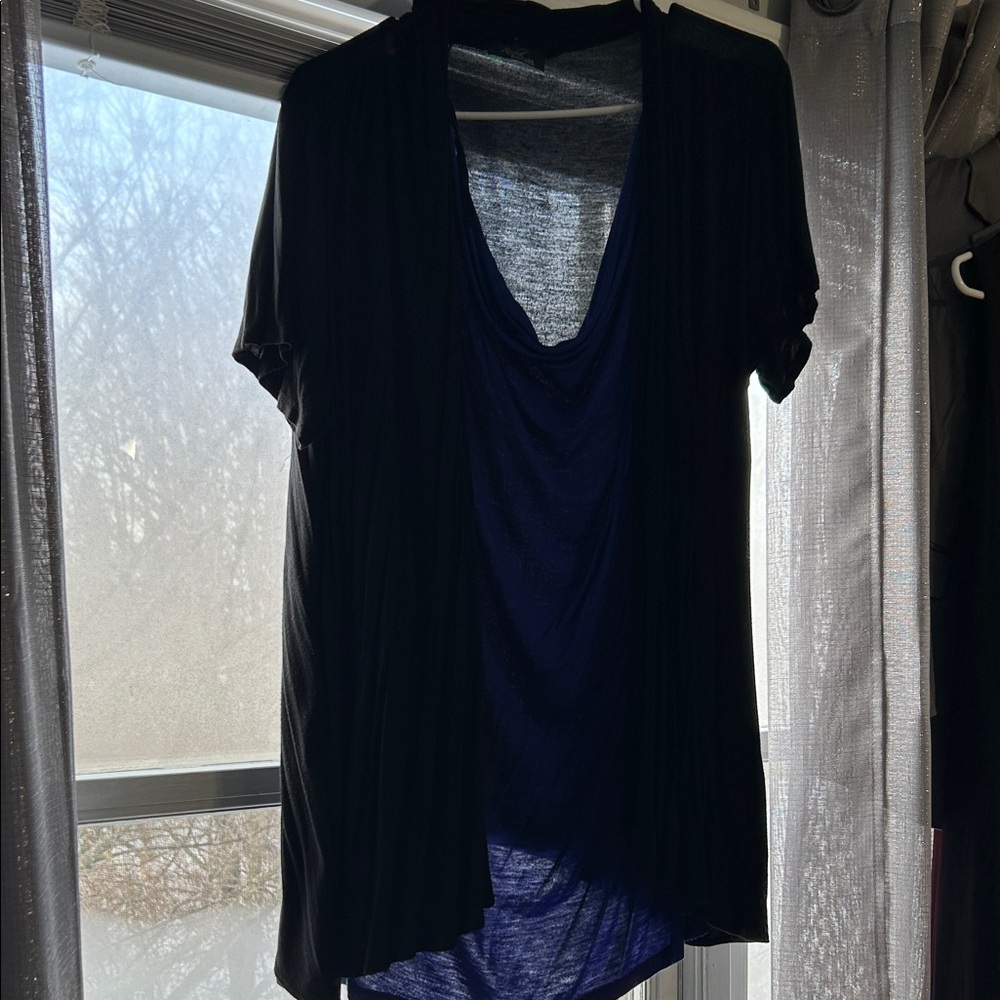 Black and Blue Layered Top